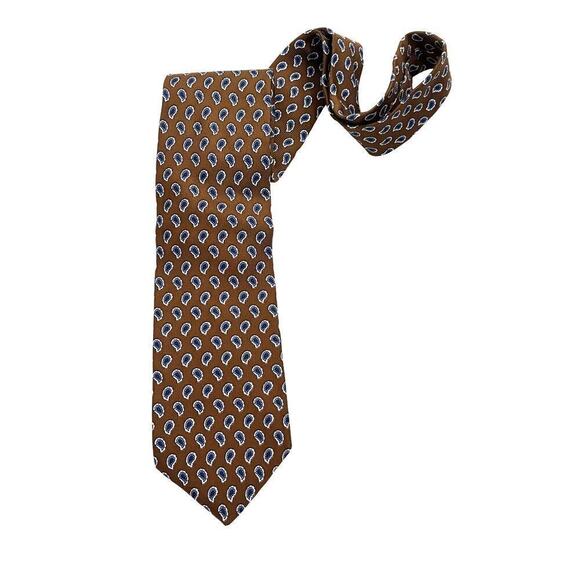 BROOKS BROTHERS IRREGULAR Men's Paisley 100% Silk Tie Made in USA - Picture 1 of 3